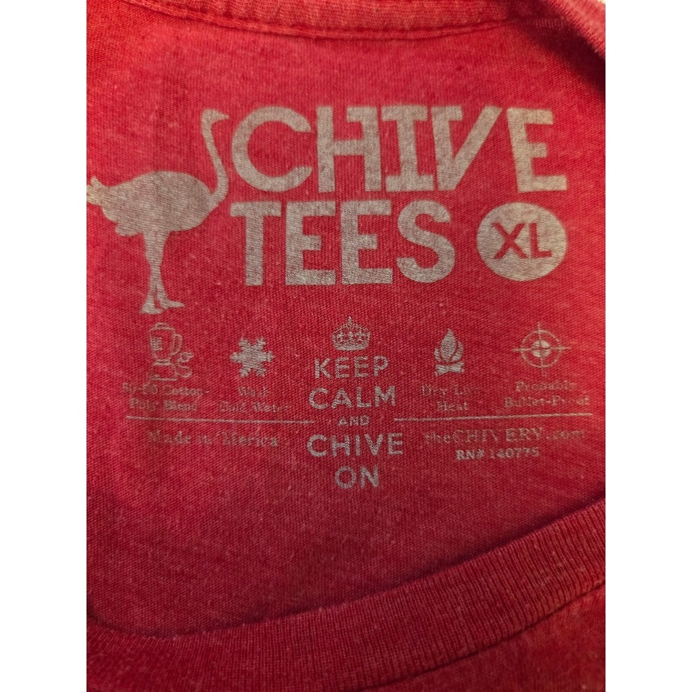 064-Christmas story Men's Bunny Graphic Crew Neck Short Sleeve Tee Red XL - Picture 6 of 8